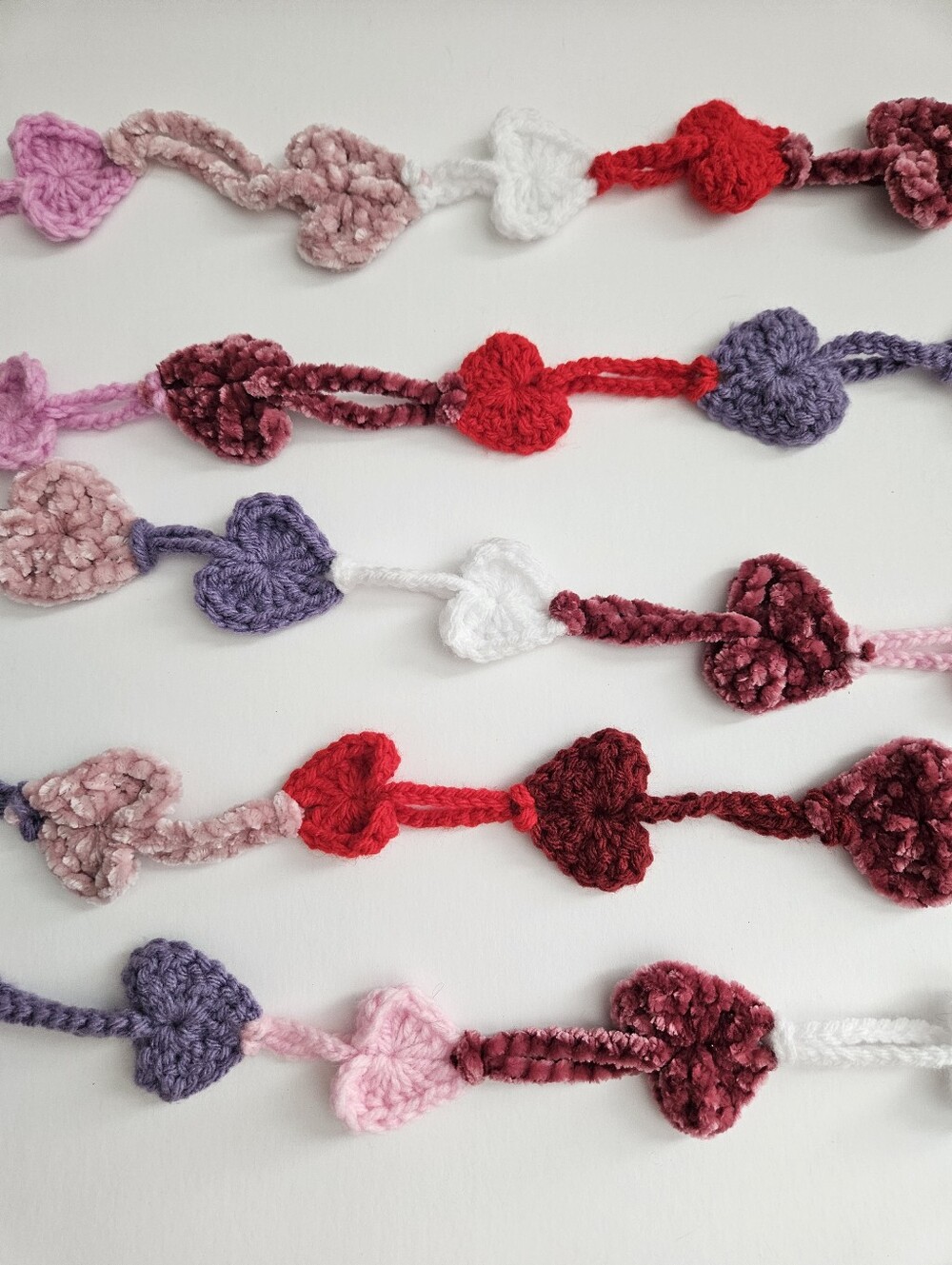 12ft Heart Garland | Handmade Crochet Hearts